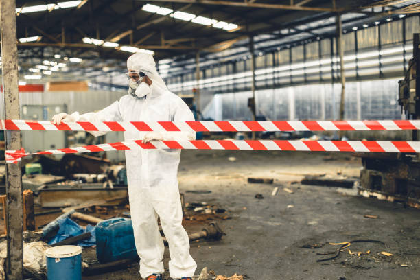 Professional Biohazard Cleanup technician working in Tremonton, UT